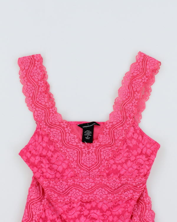 Y2k 00s Moda International Pink Lace Cami - S