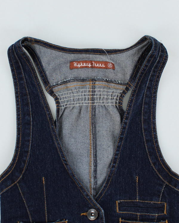 Y2k 00s Highway Jeans Denim Waist Coat - XS