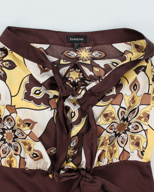 Y2k 00s Bebe Silk Halter Neck Top - XS