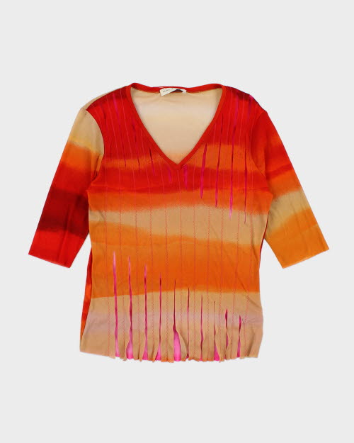 Y2k 00s Aldo Martin's Ombre Slash Top - M