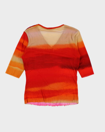 Y2k 00s Aldo Martin's Ombre Slash Top - M