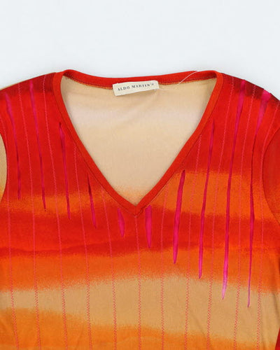 Y2k 00s Aldo Martin's Ombre Slash Top - M