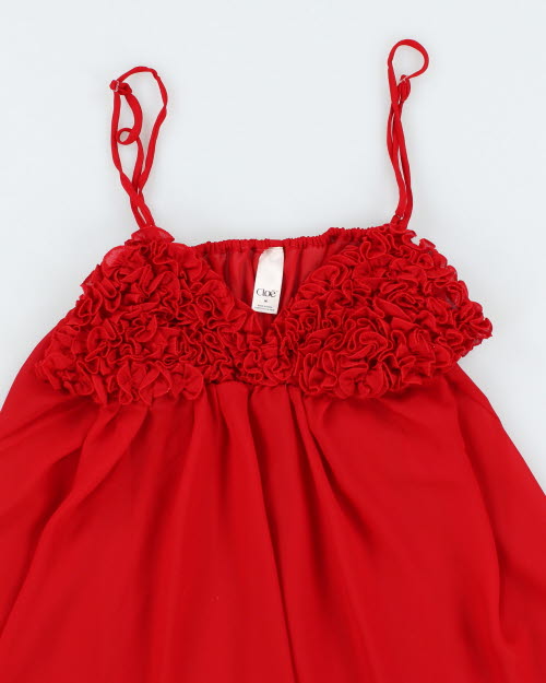 Y2k 00s Chloe Frilly Cami - M