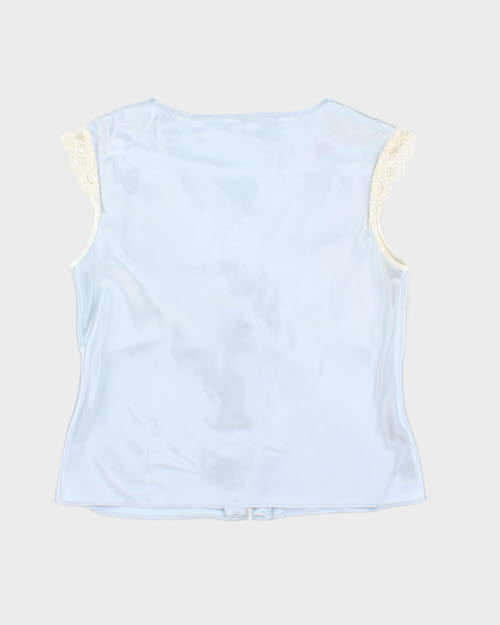 Vintage 90s Cherie Lace Up Top - M