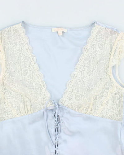 Vintage 90s Cherie Lace Up Top - M
