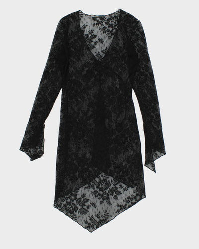 Y2k 00s Jacqueline Conoir Lace Tie Front Top - S