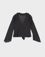 Y2k 00s To The Max! Mesh Ruffle Top - XS