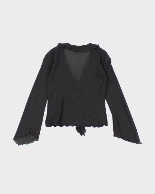 Y2k 00s To The Max! Mesh Ruffle Top - XS