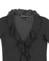 Y2k 00s To The Max! Mesh Ruffle Top - XS