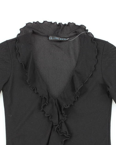 Y2k 00s To The Max! Mesh Ruffle Top - XS