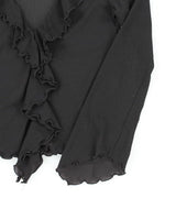 Y2k 00s To The Max! Mesh Ruffle Top - XS