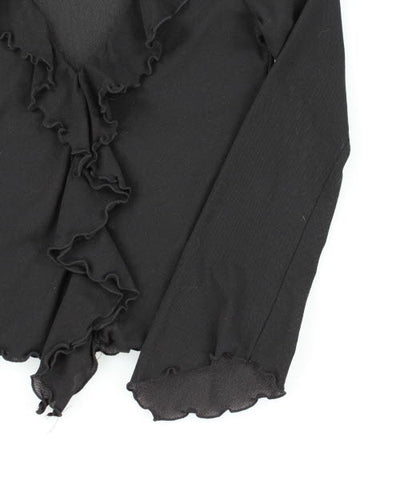 Y2k 00s To The Max! Mesh Ruffle Top - XS