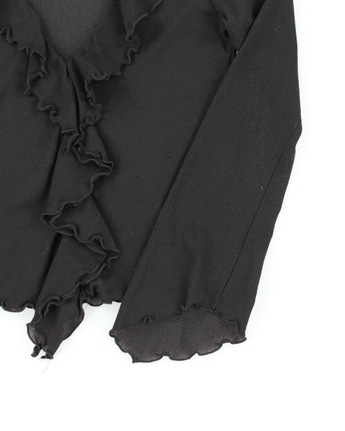 Y2k 00s To The Max! Mesh Ruffle Top - XS