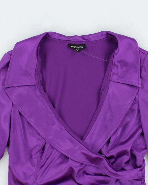 Y2k 00s Le Chateau Purple Stain Top - M