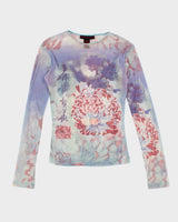 Y2k 00s Oscar Leopold Mesh Top - S