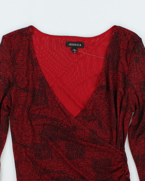 Y2k 00s Jessica Mesh Top - M