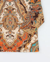Y2k 00s Paisley Pattern Mesh Top - L