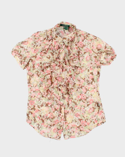 Ralph Lauren Floral Sheer Blouse - S