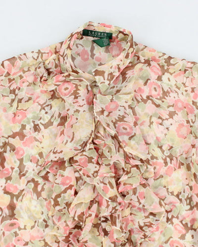 Ralph Lauren Floral Sheer Blouse - S
