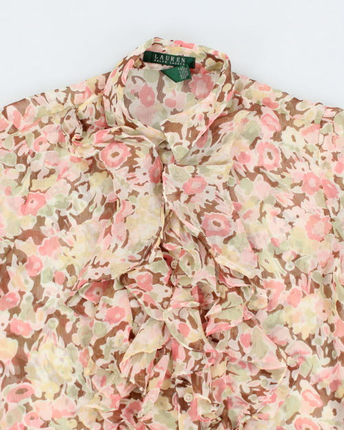 Ralph Lauren Floral Sheer Blouse - S