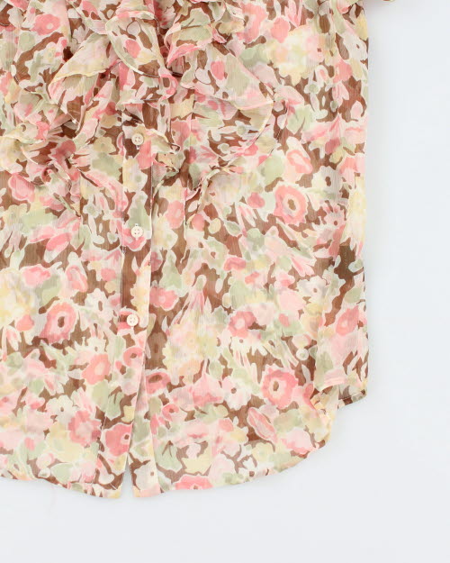 Ralph Lauren Floral Sheer Blouse - S