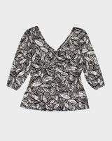 Y2k 00s Joseph Ribkoff Ruched Sparkly Top - M