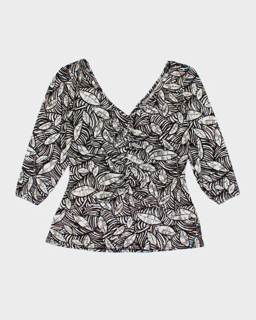 Y2k 00s Joseph Ribkoff Ruched Sparkly Top - M