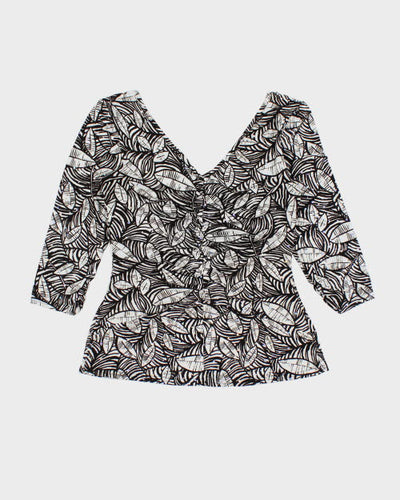 Y2k 00s Joseph Ribkoff Ruched Sparkly Top - M