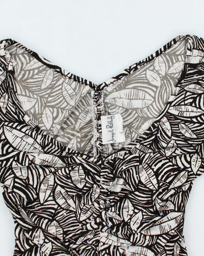 Y2k 00s Joseph Ribkoff Ruched Sparkly Top - M