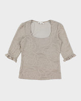 Y2k 00s Cleo Pattern Top - XS