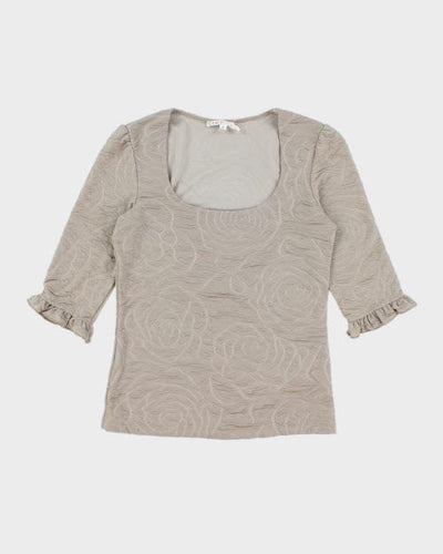 Y2k 00s Cleo Pattern Top - XS