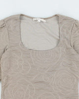 Y2k 00s Cleo Pattern Top - XS