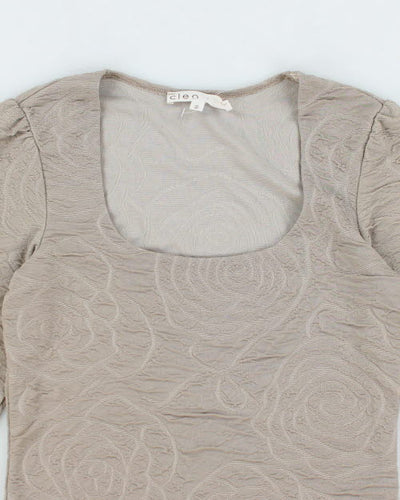 Y2k 00s Cleo Pattern Top - XS