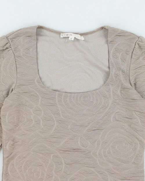 Y2k 00s Cleo Pattern Top - XS