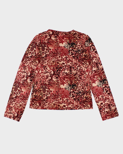 Y2k 00s Jessica Long Sleeve Top - S