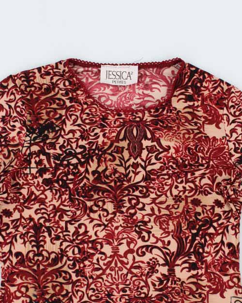 Y2k 00s Jessica Long Sleeve Top - S