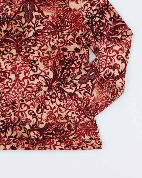 Y2k 00s Jessica Long Sleeve Top - S