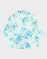 Vintage 90s Dino Floral Blouse - M