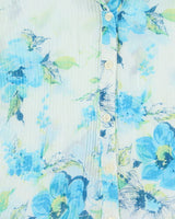 Vintage 90s Dino Floral Blouse - M