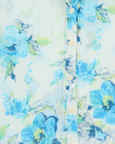 Vintage 90s Dino Floral Blouse - M