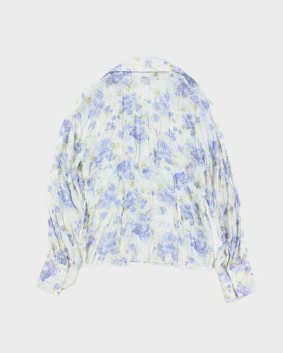 Vintage 00s Fancy Floral Blouse - S
