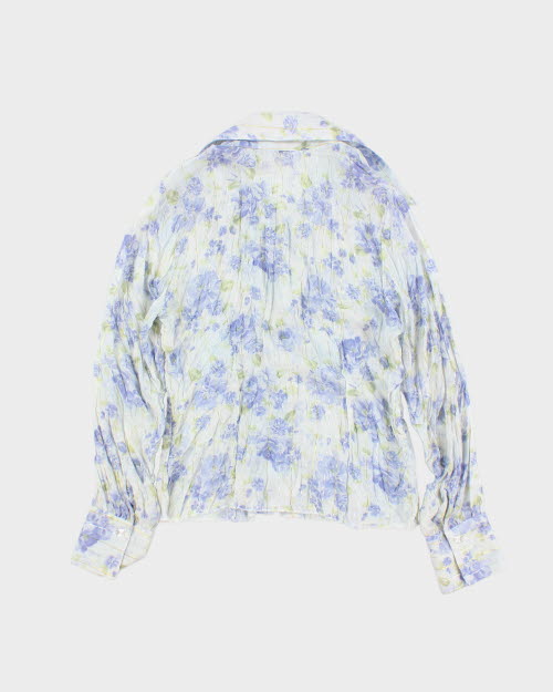 Vintage 00s Fancy Floral Blouse - S