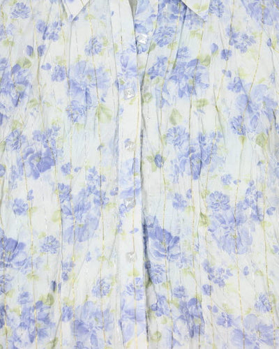 Vintage 00s Fancy Floral Blouse - S