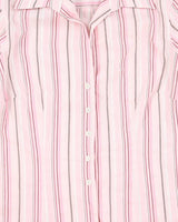 Y2k 00s Planet Striped Shirt - S
