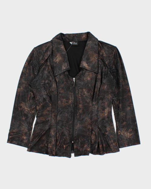 Y2k 00s Artex Zip-up Top - M