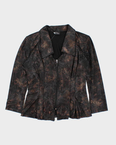 Y2k 00s Artex Zip-up Top - M