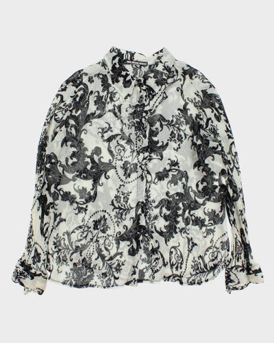 Y2k 00s Nia & Do Rado Sheer Blouse - L