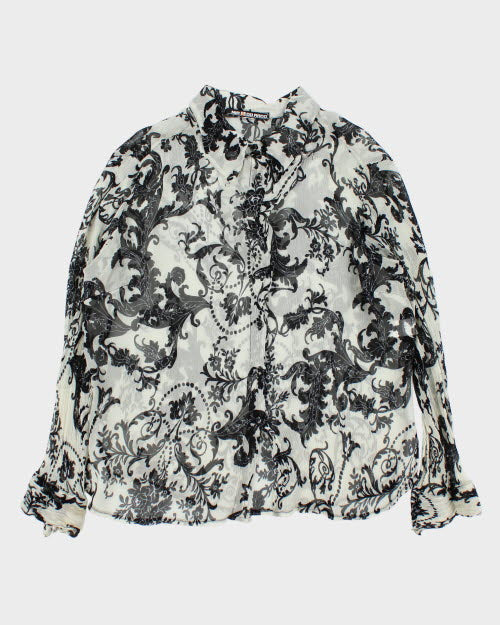 Y2k 00s Nia & Do Rado Sheer Blouse - L