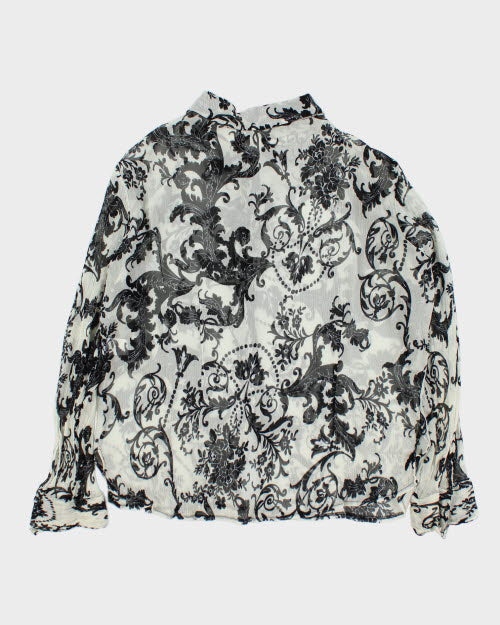 Y2k 00s Nia & Do Rado Sheer Blouse - L