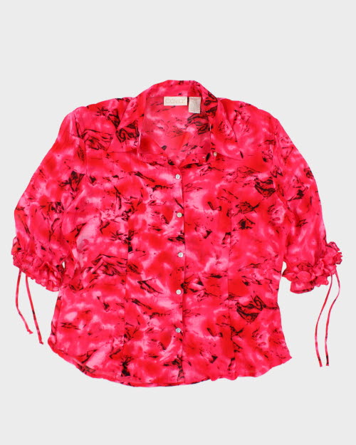 Y2k 00s Caviar Ruffle Sleeve Blouse - M